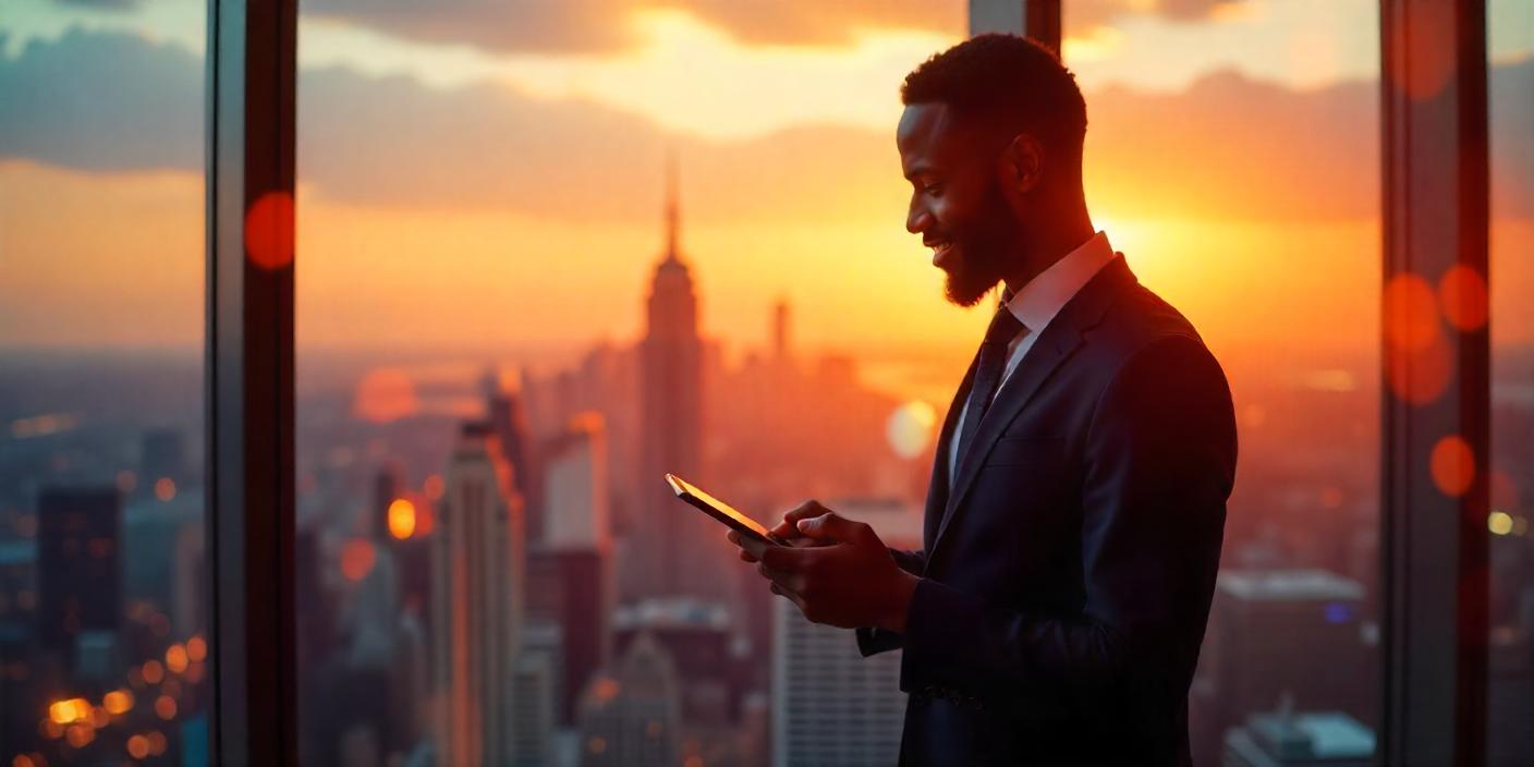 Entrepreneur africain confiant et ambitieux